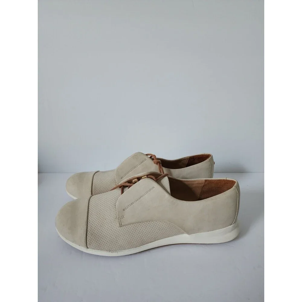 Samuel Hubbard Women's Taupe Suede Lace Up Oxford Shoes Size 9.5 W1205-232